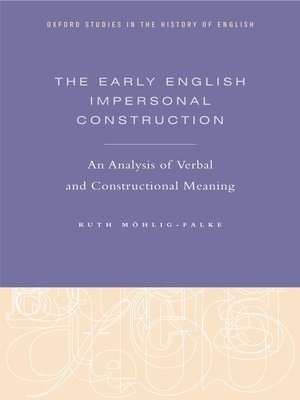 cover image of The Early English Impersonal Construction